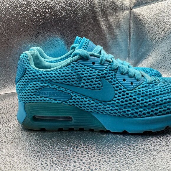 Size 8.5 Nike Air Max 90 Ultra BR Gamma Blue Womens Athletic Sneaker 725061-401 - Picture 2 of 11